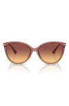Michael Kors 56mm Gradient Cat Eye Sunglasses In Amber