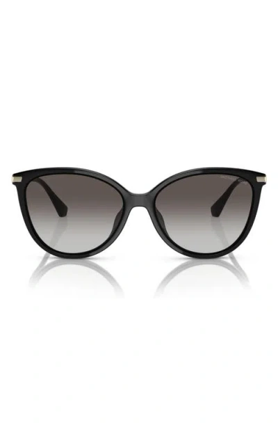 Michael Kors 56mm Gradient Cat Eye Sunglasses In Black