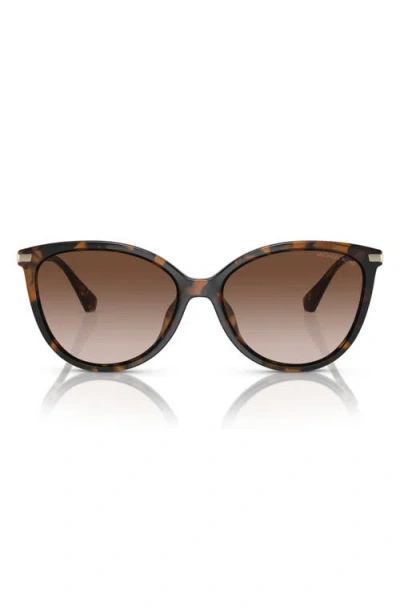 Michael Kors 56mm Gradient Cat Eye Sunglasses In Dark Tortoise