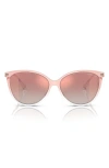 Michael Kors 56mm Gradient Cat Eye Sunglasses In Rose Gold
