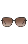 Michael Kors 56mm Gradient Square Sunglasses In New Tortoise/smoke Gradient