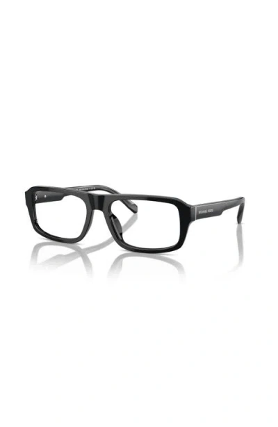 Michael Kors 56mm Irregular Optical Glasses In Black
