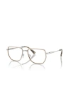 Michael Kors 56mm Irregular Optical Glasses In Metallic