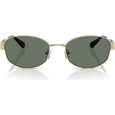 Michael Kors 56mm Oval Sunglasses In Green/gold