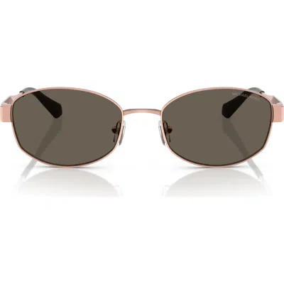 Michael Kors 56mm Oval Sunglasses In Rose Gold