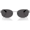 Michael Kors 56mm Oval Sunglasses In Silver