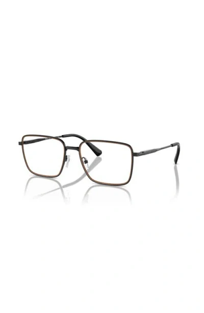 Michael Kors 56mm Rectangle Optical Glasses In Brown
