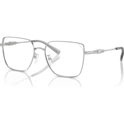 Michael Kors 56mm Rectangle Optical Glasses In Pattern