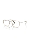 Michael Kors 56mm Rectangle Optical Glasses In Gold