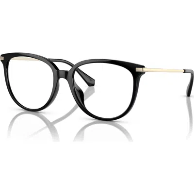 Michael Kors 56mm Round Optical Glasses In Black