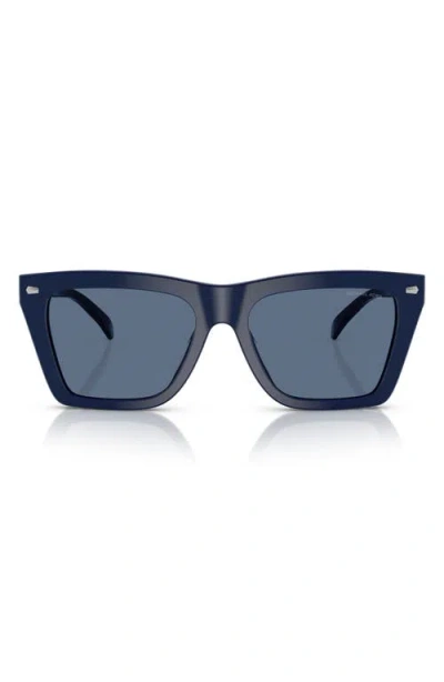 Michael Kors 56mm Square Sunglasses In Navy