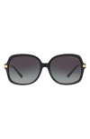 Michael Kors Adrianna Square-frame Sunglasses In Black/gold/black Gradient
