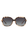 Michael Kors Womens Pink Mk2024 Adrianna Ii Square-frame Acetate Sunglasses In Pink Tortoise/black Gradient