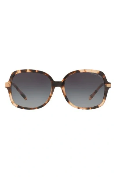 Michael Kors 57mm Gradient Square Sunglasses In Brown