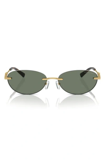 Michael Kors 58mm Manchester Rimless Oval Sunglasses In Gold