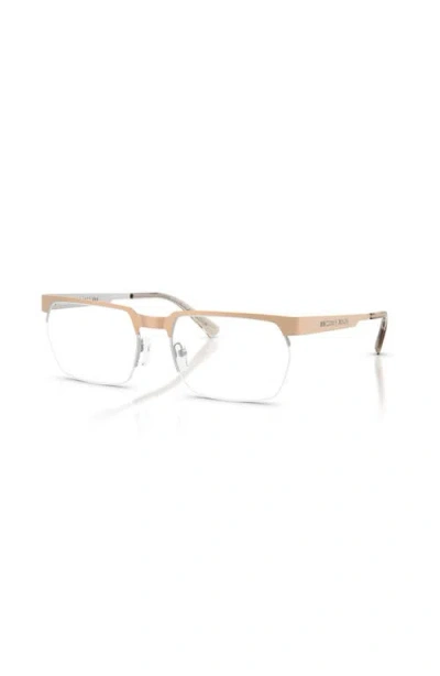 Michael Kors 58mm Rectangle Optical Glasses In Neutral