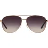 Michael Kors 59mm Aviator Sunglasses In Rose Gold/violet Gradient