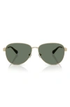 Michael Kors 59mm Pilot Sunglasses In Light Gold
