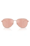 Michael Kors 59mm Pilot Sunglasses In Rose Gold
