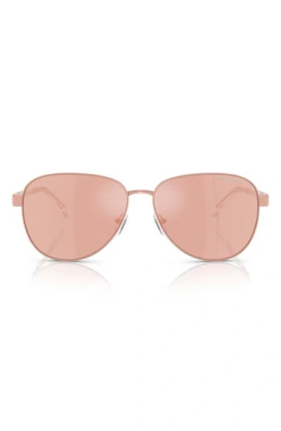 Michael Kors 59mm Pilot Sunglasses In Rose Gold