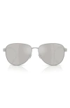Michael Kors 59mm Pilot Sunglasses In Silver