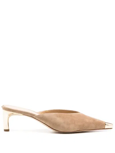 Michael Kors 60mm Kasia Mules In Husk
