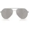 Michael Kors 60mm Pilot Sunglasses In Gray