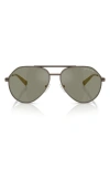 Michael Kors 60mm Pilot Sunglasses In Gray