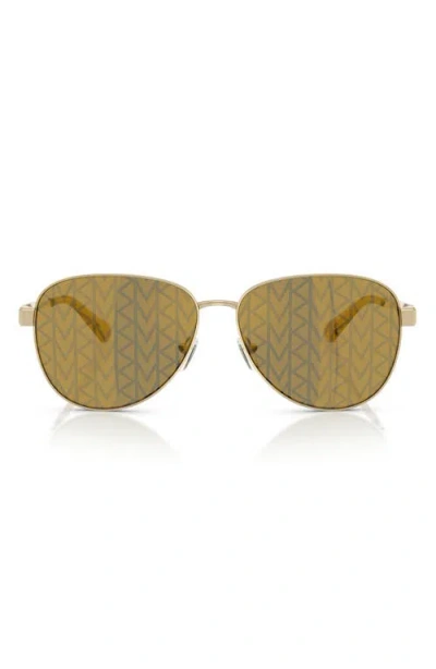 Michael Kors 61mm Biarritz Pilot Sunglasses In Green