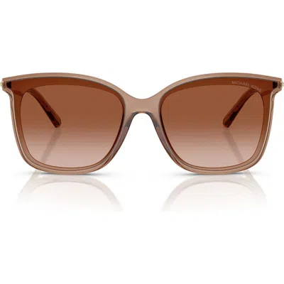 Michael Kors 61mm Gradient Square Sunglasses In Brown Grad