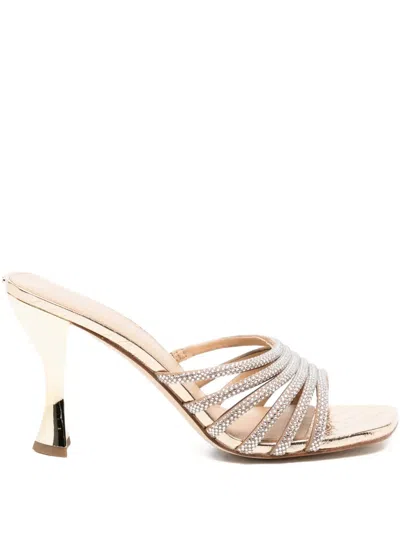 Michael Kors 90mm Haisley Sandals In Gold