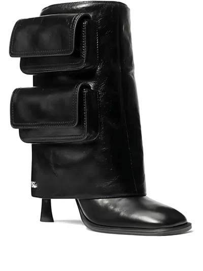 Michael Kors 95mm Dakota Pocket-detail Boots In Black