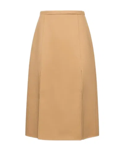 Michael Kors A-shaped Slit Skirt In Nude