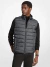 Michael Kors Abbou Signature Logo Reversible Vest In Black