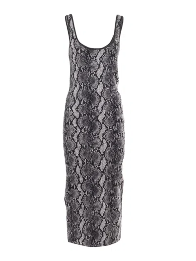 Michael Kors Abito Jaquard Snake In Black