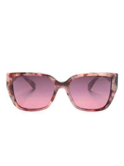Michael Kors Acadia Square-frame Sunglasses In Pink