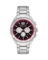Michael Kors Oversized Accelerator 2.0 Silver-tone Watch In Black/silver