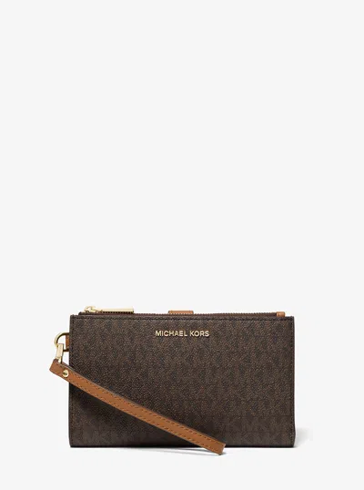 Michael Kors Adele Logo Smartphone Wallet In Brown