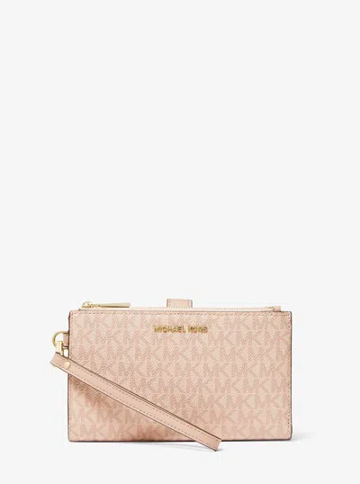 Michael Kors Adele Logo Smartphone Wallet In Pink