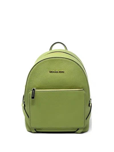 Michael Kors Adina Grained Leather Backpack In Green