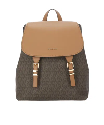 Michael Kors Adjustable Backpack In Brown/acorn