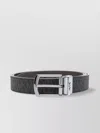 Michael Kors Adjustable Reversible Logo Belt With Punched Holes In Grey