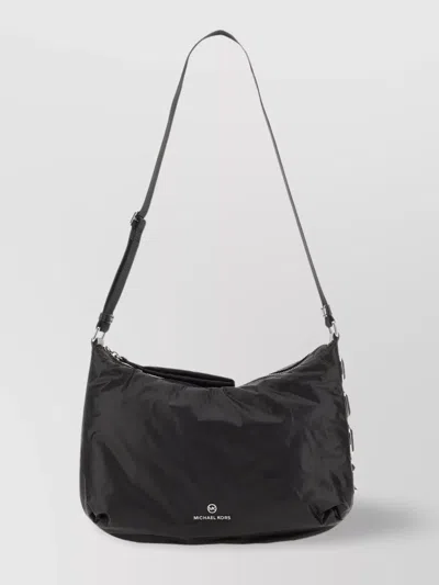 Michael Kors Adjustable Strap Shoulder Bag With Side Buckles In Black