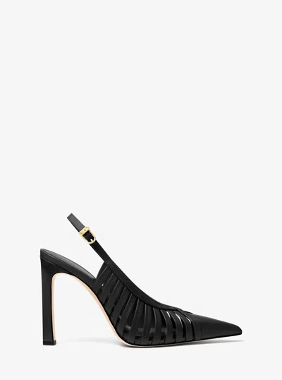 Michael Kors Adriana Leather Pump In Black