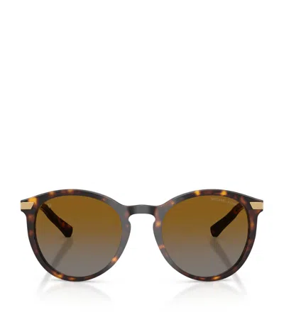 Michael Kors Adrianna Iii Round Sunglasses In Brown