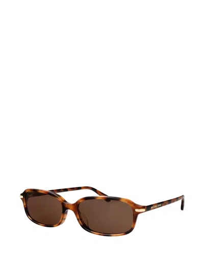 Michael Kors Agra Rectangle-frame Sunglasses In Brown