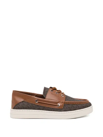 Michael Kors Aiden Boat Shoes In Gray