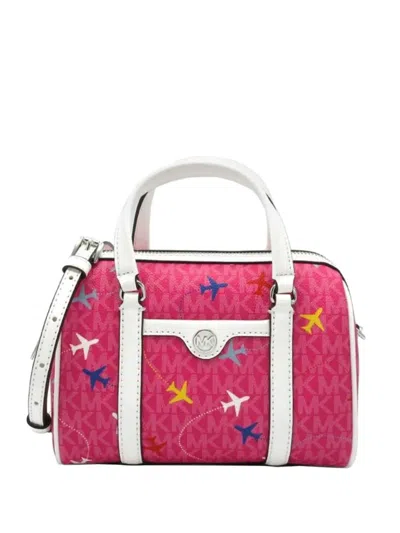 Michael Kors Airplane-print Tote Bag In Pink