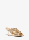Michael Kors Ichael Kors Alessia Metallic Mule Sandal In Gold