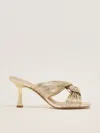 Michael Kors Ichael Kors Alessia Metallic Mule Sandal In Oro